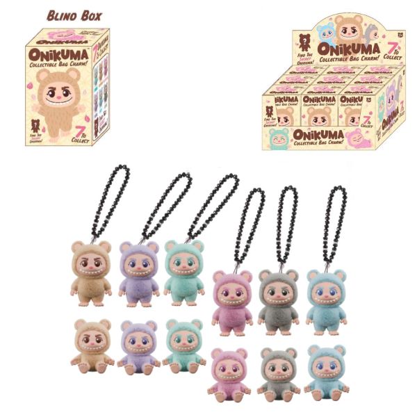 ONIKUMA Ciondolo per Borsa 3D 8cm Floccato 12ass In blind box – In espo da 12pz…x96